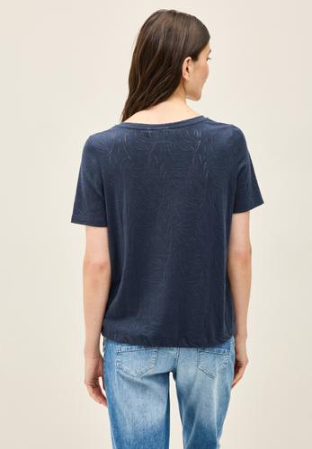 T-Shirt mit Schmucksteinen L - Urban Navy Blue