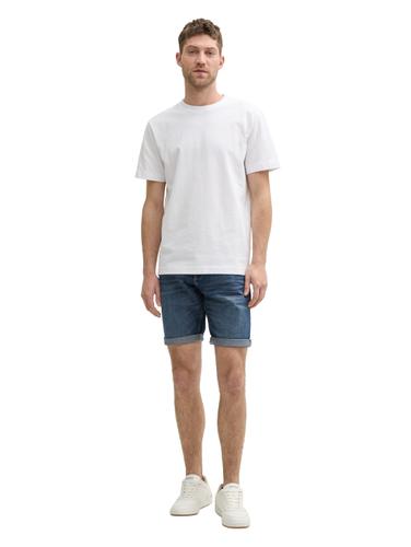 TTJOSH REGULAR SLIM Jeans Shorts 32 Slim Fit - Used Dark Stone Blue Denim