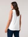 Basic-Top mit Seitenschlitzen 46 Figurumspielend - White