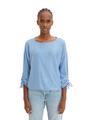 Loose Fit Langarmshirt mit Raffärmeln XL Loose Fit - Small Mid Blue White Stripe