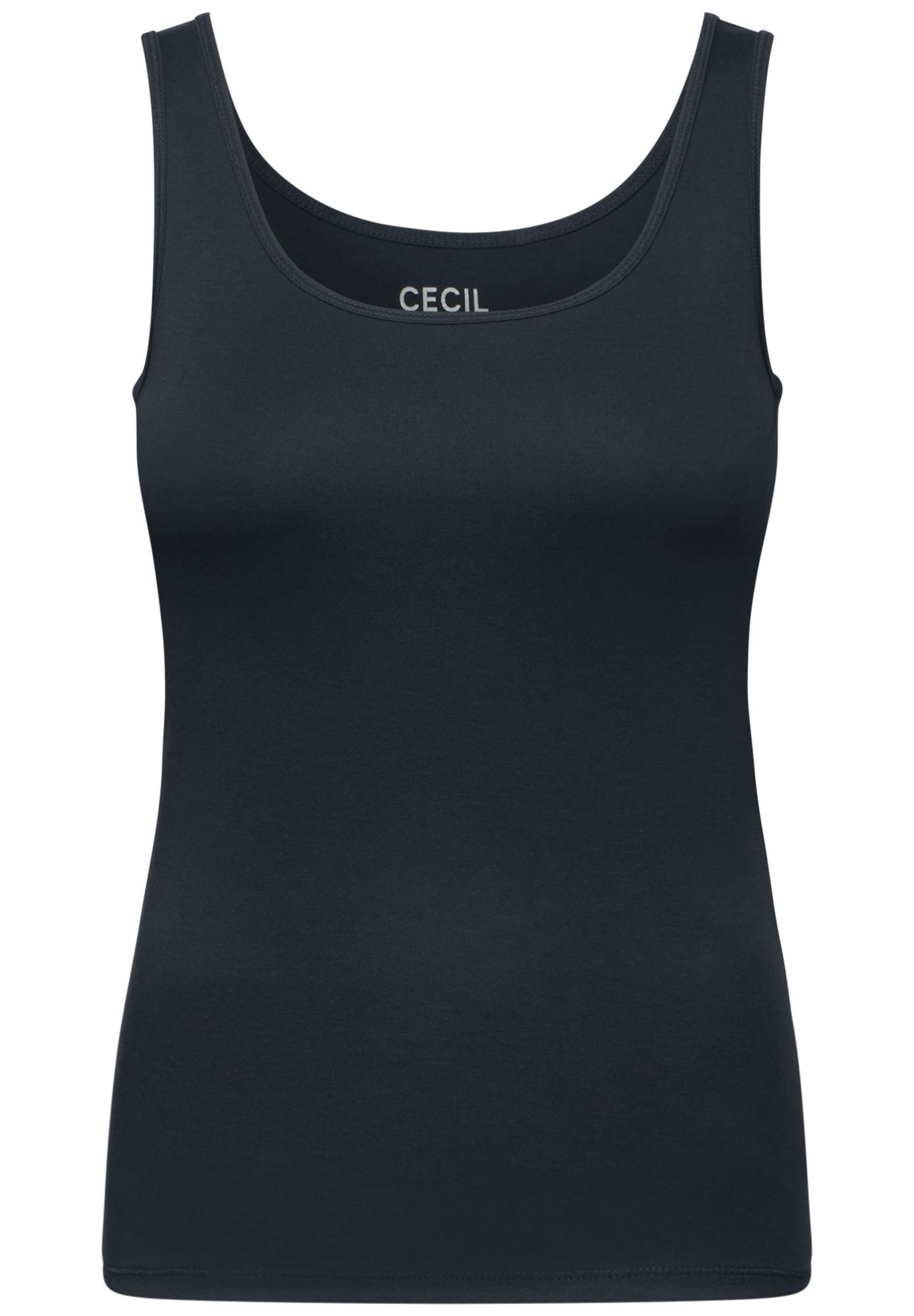 Basic Top mit Rundhals aus Baumwolle XXL - Universal Blue