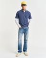 Sunfaded Piqué Poloshirt Blau L