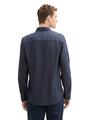 Fitted Hemd aus Baumwolle XXL Slim Fit - Blue Structure