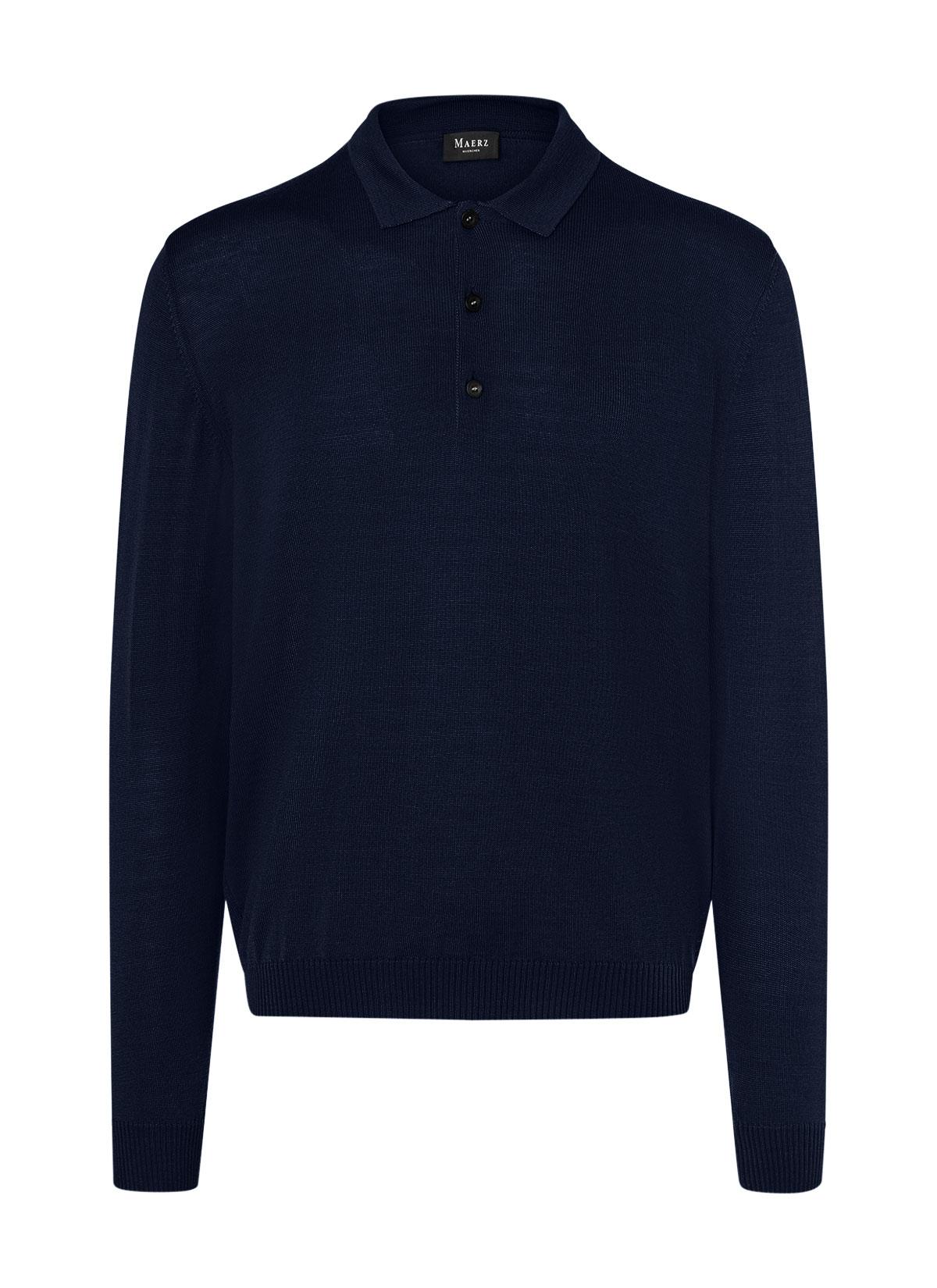 Pullover Polokragen Knopf 1/1 Arm 60 Classic Fit - Navy