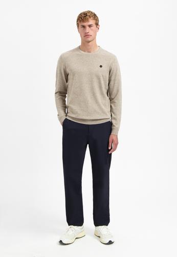 Pullover Crewneck 2 Coloured Melange XL Regular Fit - Sand
