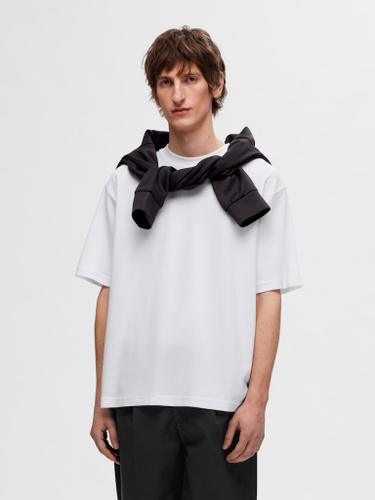 SLHLOOSEOSCAR SS O-NECK TEE NOOS Weiß L