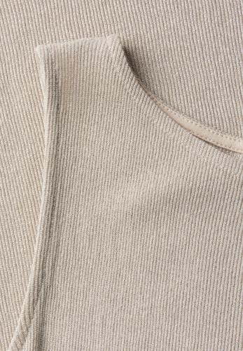 Glitzerndes Rippstruktur-Top Beige 42