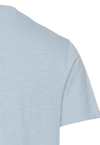 Kurzarm Henley aus Organic Cotton Blau XXL