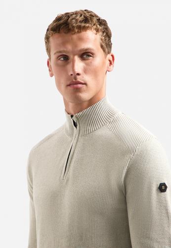 Pullover Half Zip Plated Structure Knit S Regular Fit - Kit