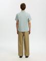 SLMFAVE ZIP SS POLO NOOS M Normal geschnitten - Aqua Gray