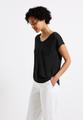 Leinen-Look T-Shirt 36 - Black