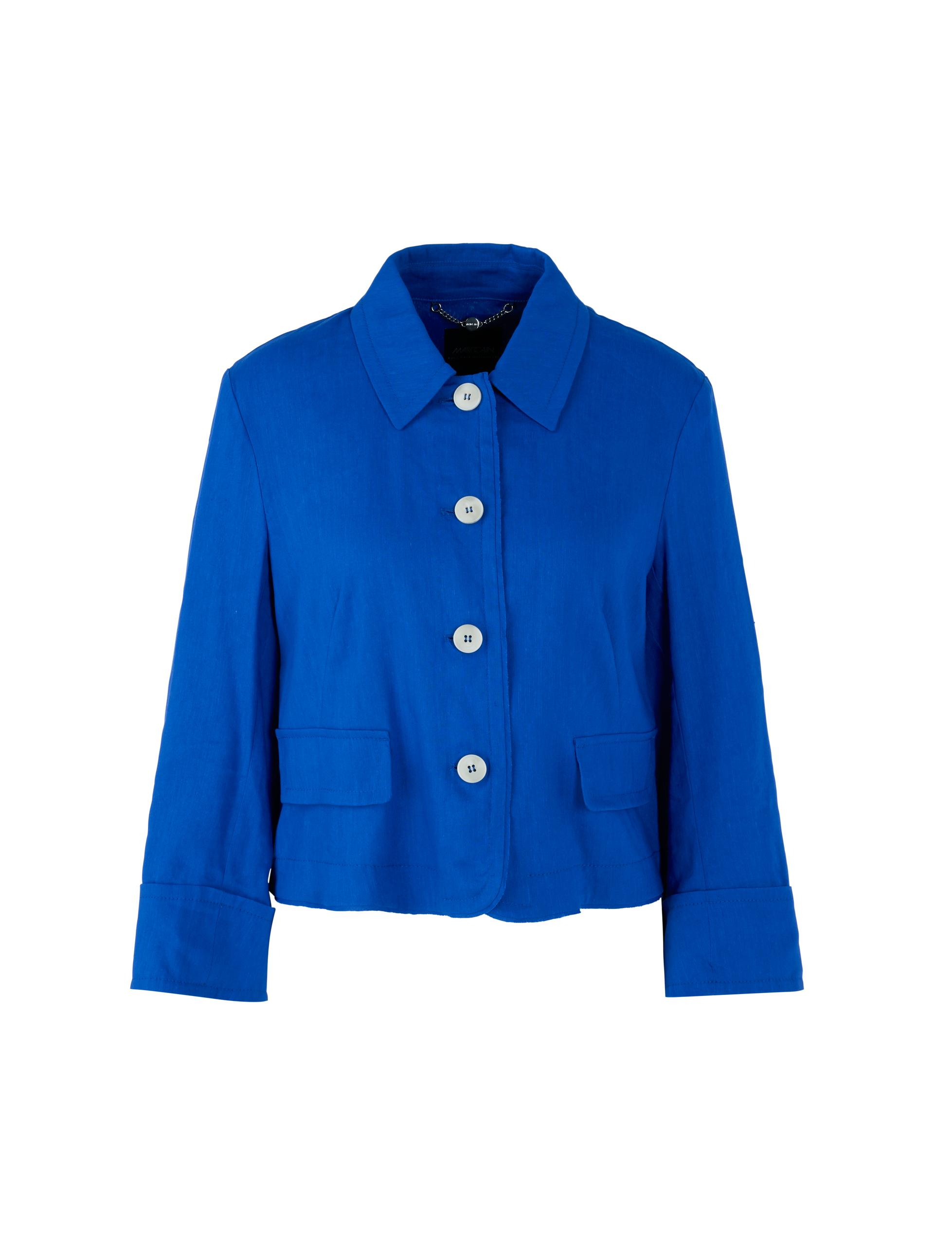 Leichte Leinen-Jacke 38 - Gentian