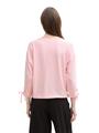 Loose Fit Langarmshirt mit Raffärmeln L Loose Fit - Pink White Stripe