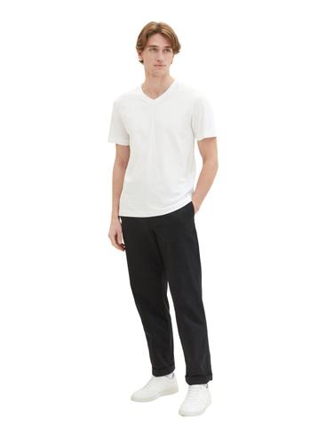 Basic T-Shirt im 2er-Pack mit V-Ausschnitt XXL Regular Fit - White