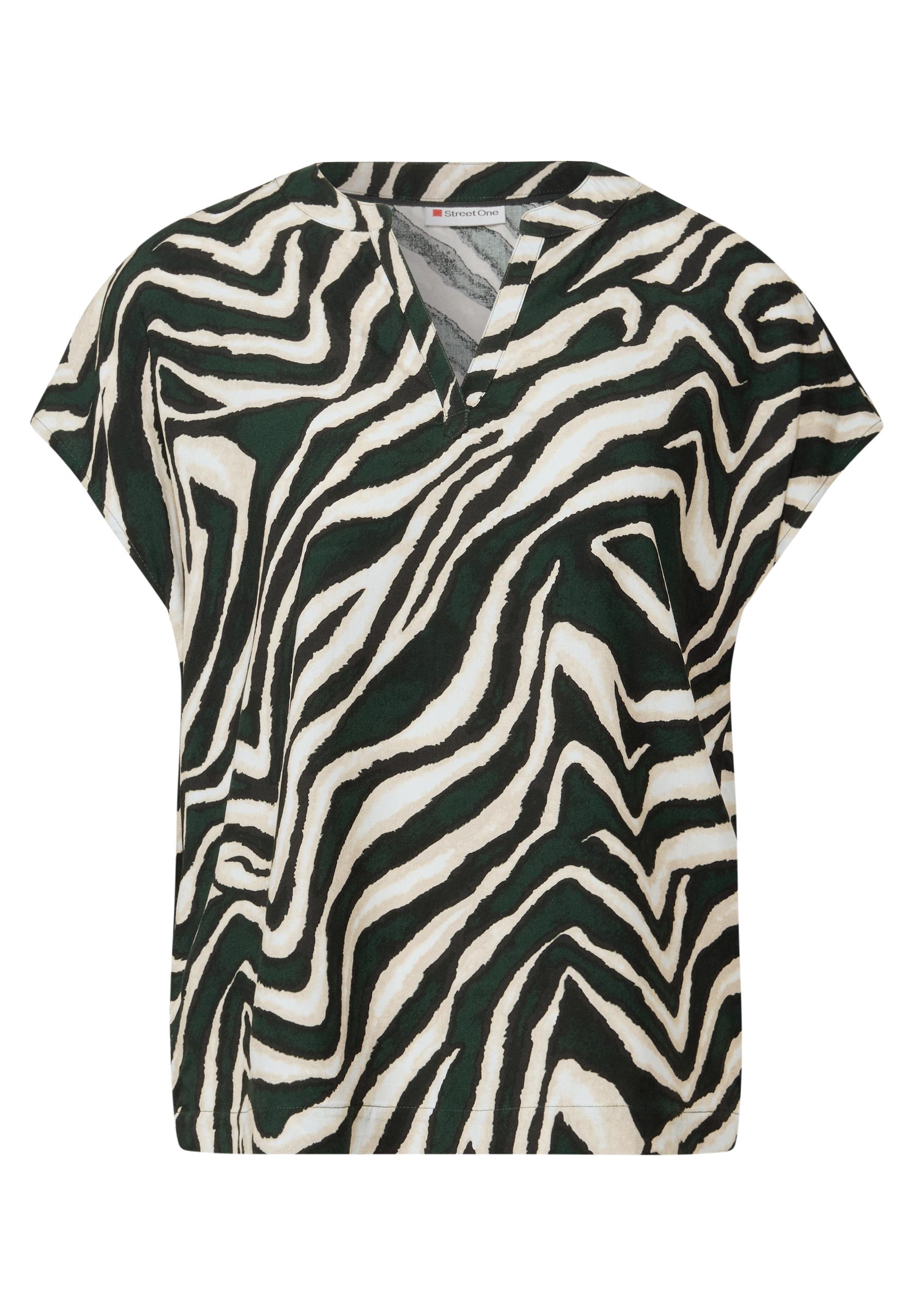 Bluse mit Zebra-Muster 36 - Pine Grove Green