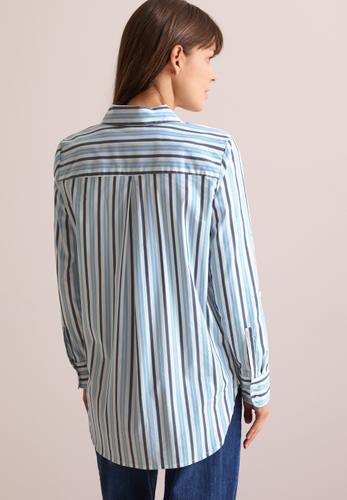 Gestreifte Longblouse XL - Fresh Light Blue