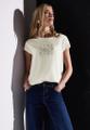 Shirt mit Wording Weiß 38