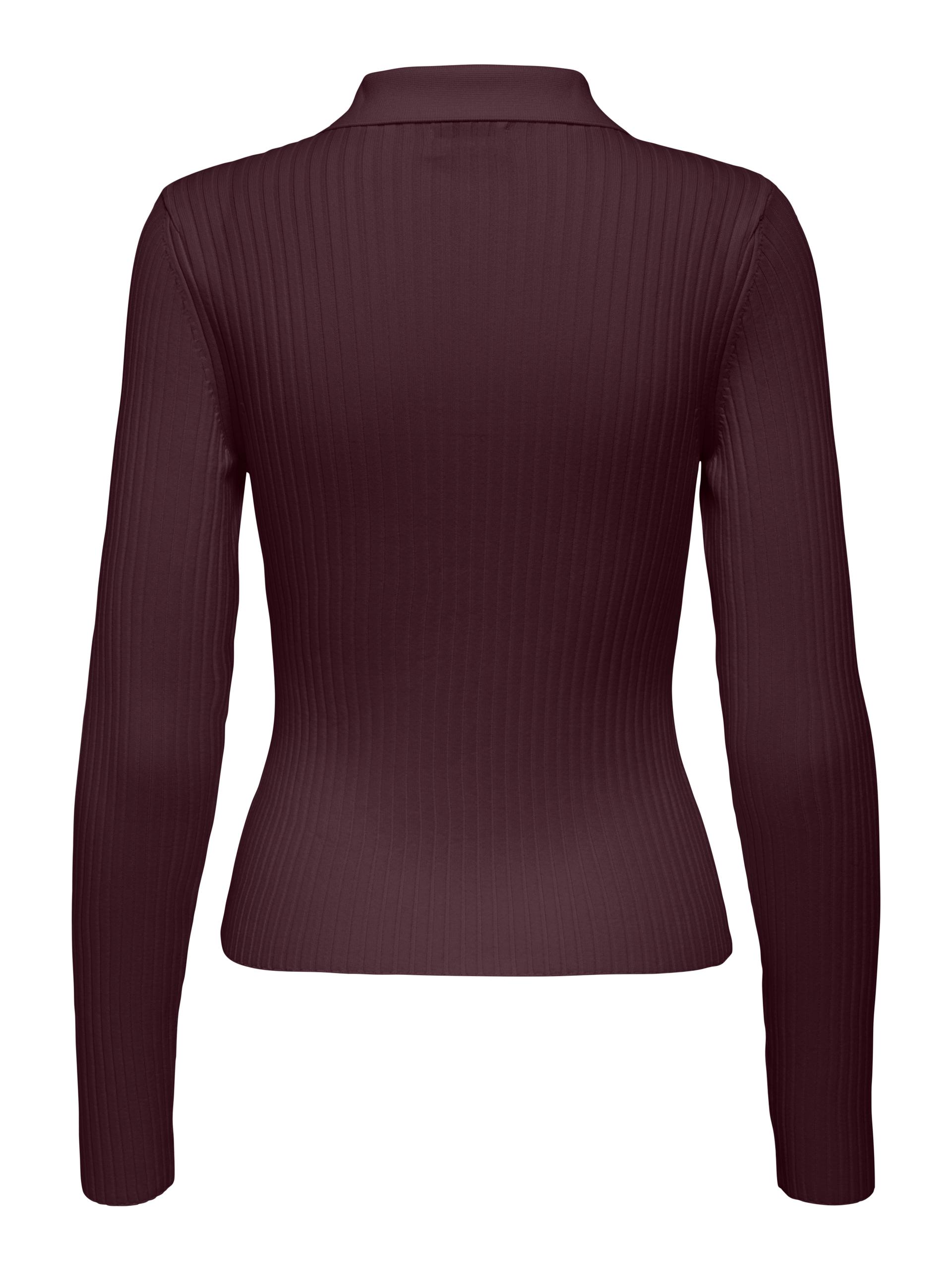 ONLELISA L/S RIB POLO RP KNT XS Normal geschnitten - Winetasting