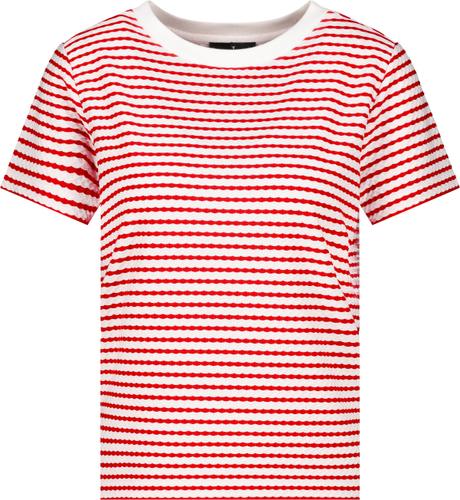 T-Shirt mit Struktur 36 - Red Ringel