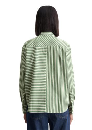 Patchwork-Streifenbluse oversize S