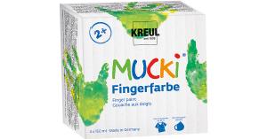 Mucki Fingerfarbe, 4 x 150 ml