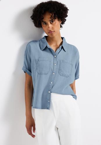 Denim Lyocell Hemdbluse 36 - Light Blue Soft Wash
