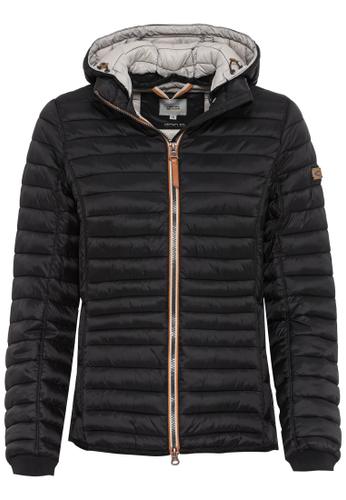 Leicht wattierte Steppjacke aus recyeltem Polyamid 36 Regular Fit - Black