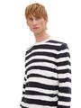 Gestreifter Strickpullover XXXL Regular Fit - Navy Water Stripe