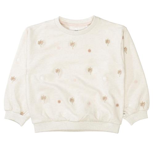 Md.-Sweatshirt 104/110 - Soft Cream Mel. Aop
