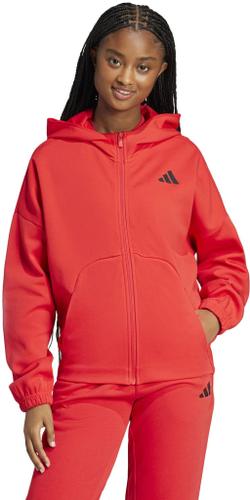 ADIDAS Damen Kapuzensweat Future Icons Small Logo Full-Zip XS in Rot