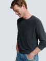 Pullover Crewneck Garment Dyed + Stone Washed Blau S