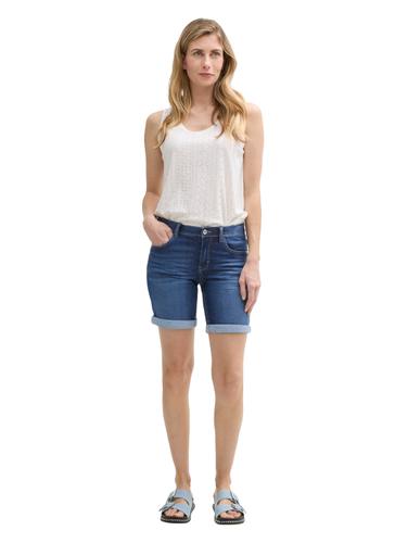 TTALEXA SLIM BERMUDA Jeans Shorts 32 Slim Fit - Mid Stone Wash Denim