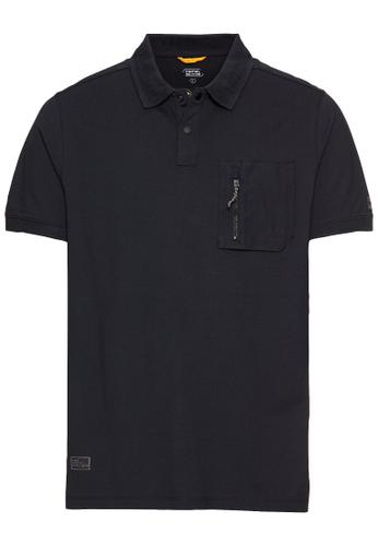 Kurzarm Poloshirt mit Cooling Effekt Blau L