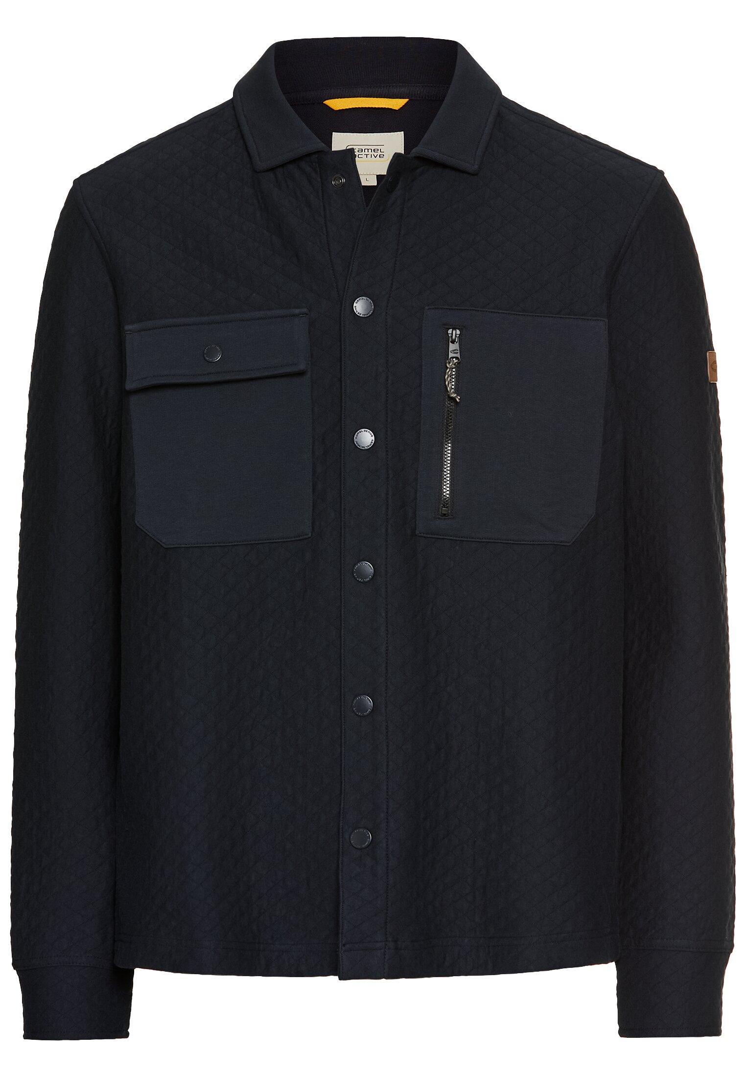 Sweat-Overshirt mit Brusttaschen M Regular Fit - Dark Navy