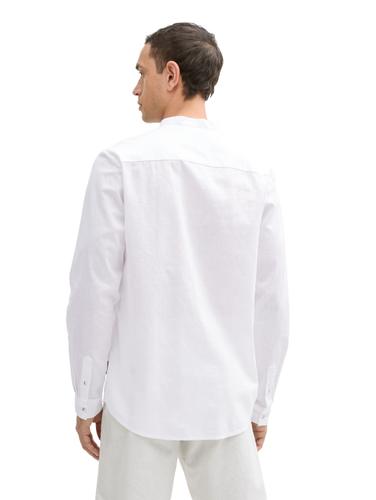 Regular Fit Hemd mit Leinenanteil L Regular Fit - White