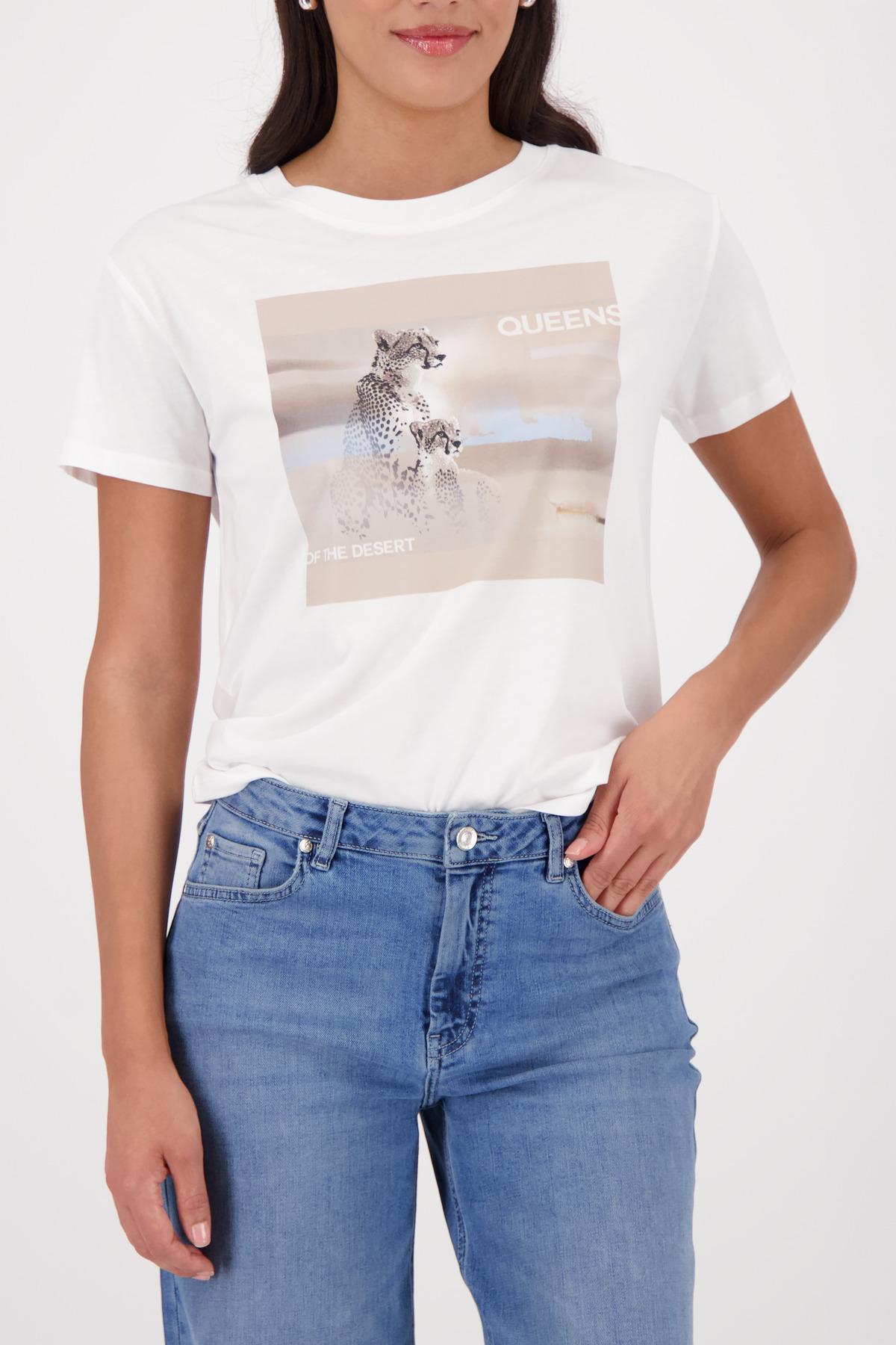 T-Shirt mit Leopardenprint 44 - Off-white