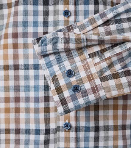 Flanellhemd XL Casual Fit - Beige