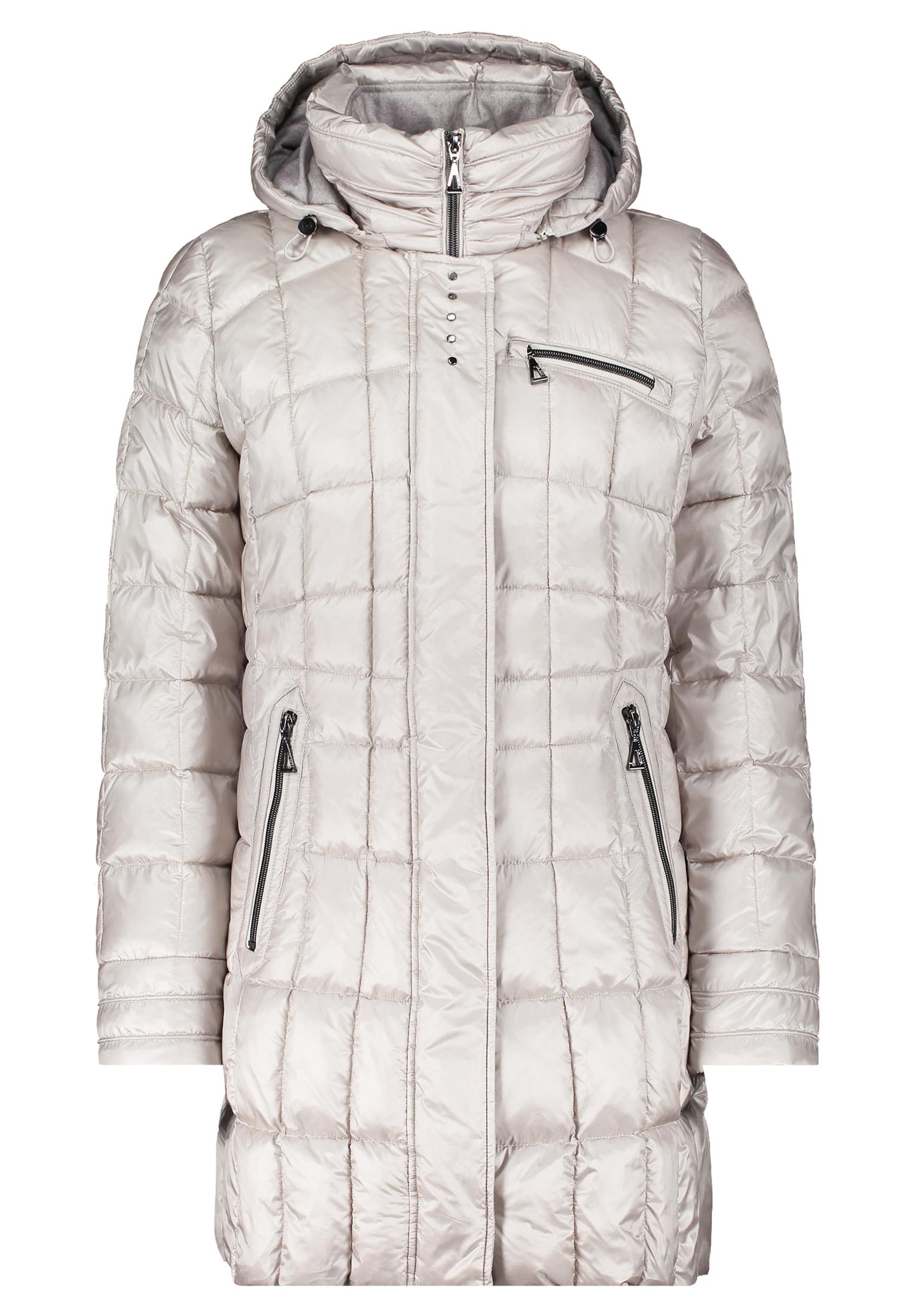 Steppjacke 40 Leicht tailliert - Grau Beige