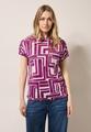 Print-Shirt mit Knopfdetail L - Anemone Pink