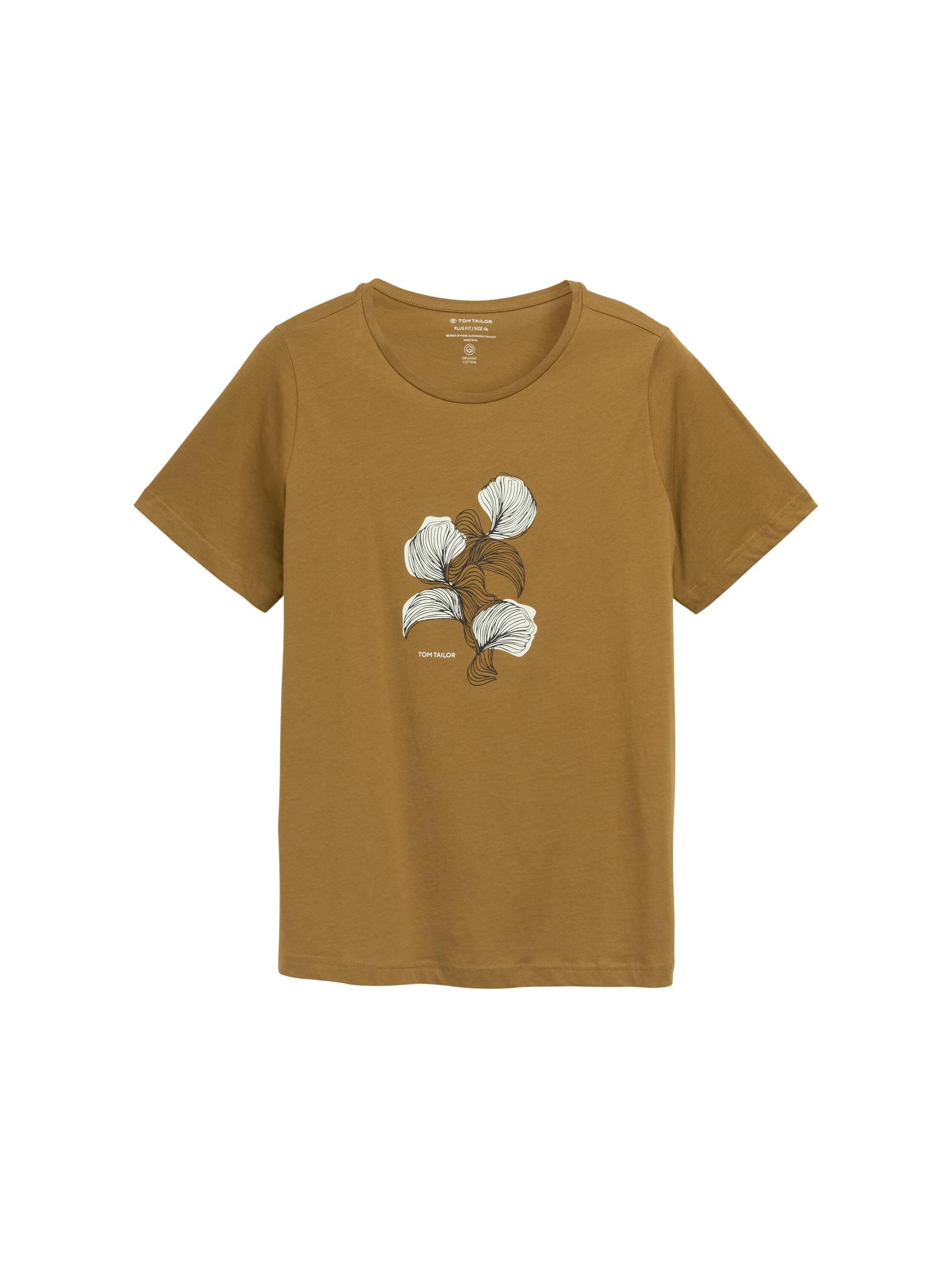 Plus Size - T-Shirt mit Print 48 Regular Fit - Nutria Olive
