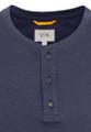 Kurzarm Henleyshirt aus reiner Baumwolle Blau 3XL