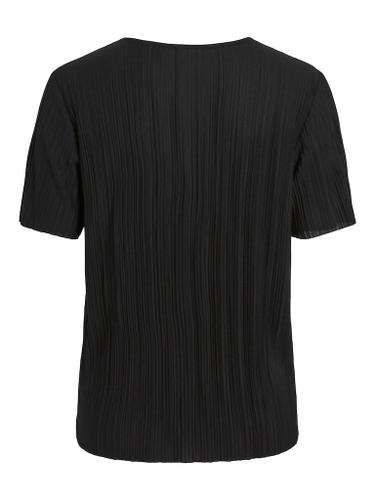 VIPLISA O-NECK S/S TOP - NOOS S Normal geschnitten - Black Beauty