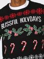 ONSXMAS REG 5 ALLOVER CREW KNIT S Normal geschnitten - Black