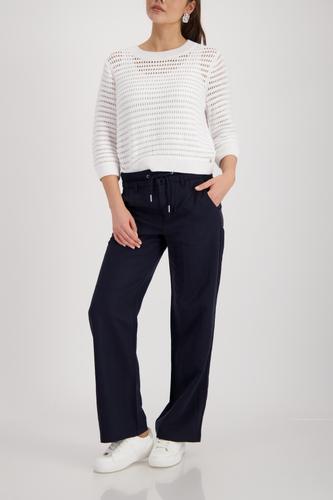 Ajour-Strickpullover 40 - Cream