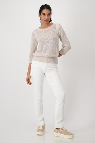 Strickpullover mit Schmuck 36 - Warm Sand