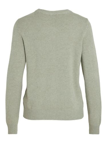 VIRIL O-NECK L/S  KNIT TOP - NOOS L Normal geschnitten - Oil Green