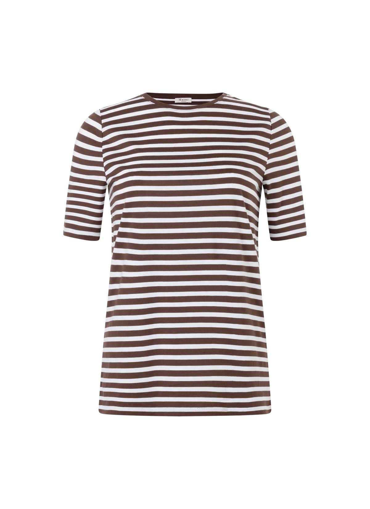 T-Shirt Rundhals 1/2 Arm Slim Fit - Dark Chocolate
