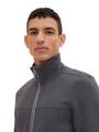 Sweatjacke mit Ziernaht M Regular Fit - Dark Grey Melange
