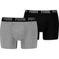PUMA Herren Unterhose MEN EVERYDAY BASIC BOXER 2P S in Grau