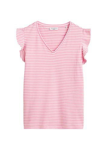 Volant-T-Shirt regular XS Regular Fit - Medium Pink_multi_01